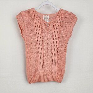 Jennifer Applegate Hand Knited Womens Sweater Size S Pink